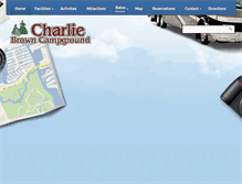 Tablet Screenshot of charliebrowncampground.com